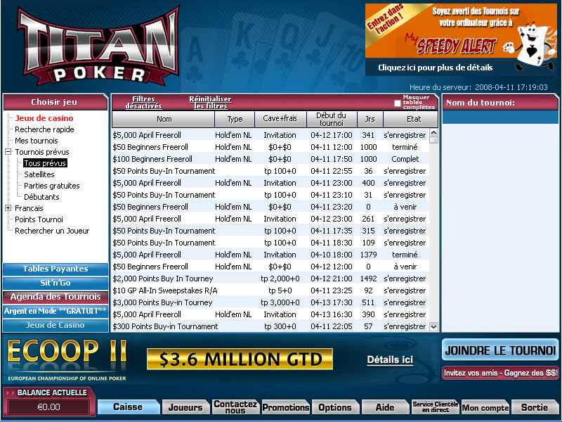 lobby titan poker